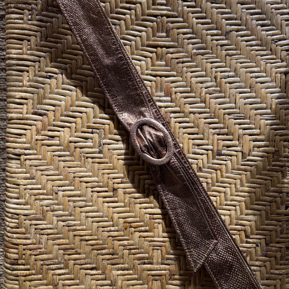 Vintage Gold / bronze metallic color soft leather belt